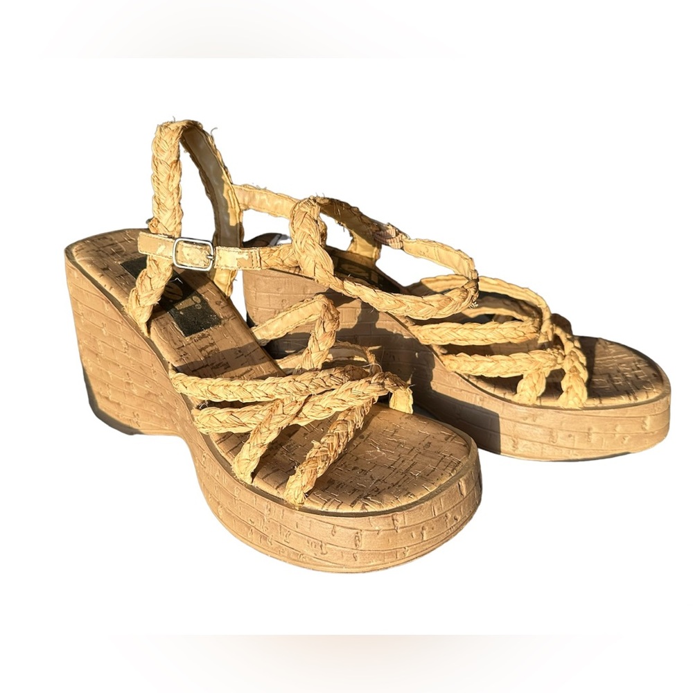 L.e.i Woven Platform Sandal Wedges